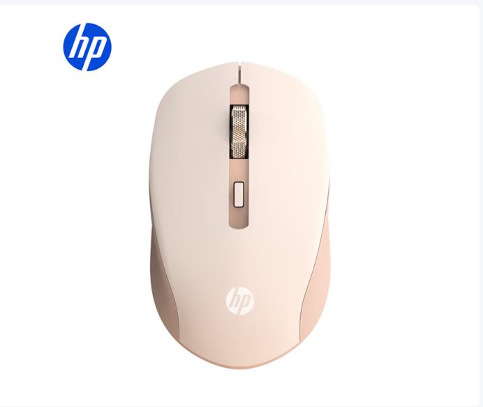 惠普（HP）S1000 Plus无线鼠标轻音台式电脑商务办公笔记本家用高颜值便携无线鼠标 DPI可调即插即用鼠标无线 S1000Plus 半糖奶茶